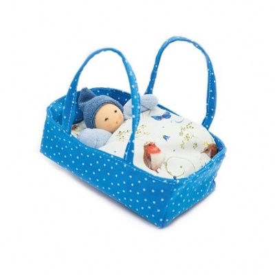 Bebé com Alcofa Azul Orgânico