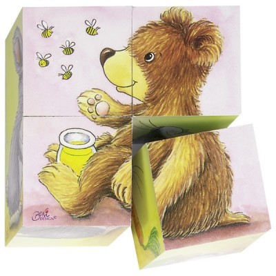 Puzzle de Cubos Animais Bebé Goki