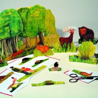 Folhas para Cortar - Animais Europeus