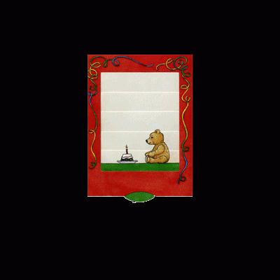 Postal Animado - Aniversário Urso