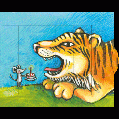 Postal Animado - Aniversário Tigre