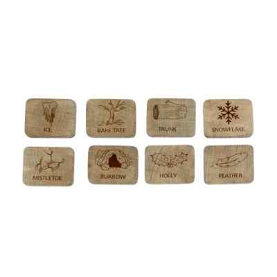 Pistas de Estações para Desafio na Floresta (Nomes em Português)