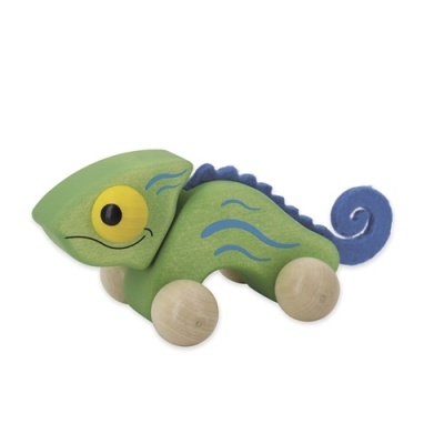 Camaleão Carro em Madeira