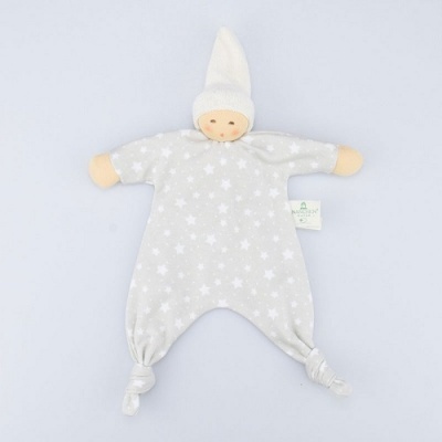 Doudou Orgânico Estrelinhas Cinzento