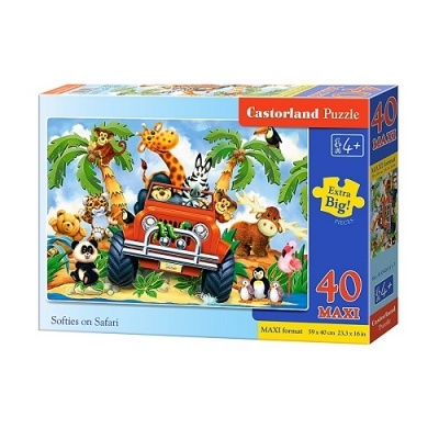 Puzzle 40 Maxi - Peluches no Safari