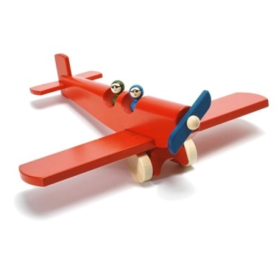 Avião de Madeira Vermelho