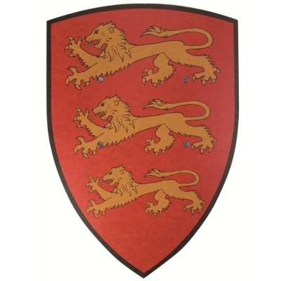 Escudo Ricardo Coração de Leão em Madeira