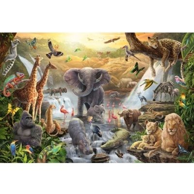 Puzzle 60 Peças - Animais de África