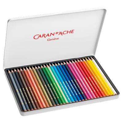 Lápis de Cor Caran D'Ache Fancolor Aguareláveis- Caixa de 30