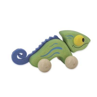 Camaleão Carro em Madeira