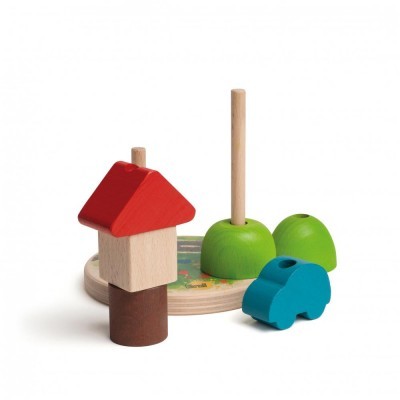 Tábua de Encaixe Cidade em Madeira