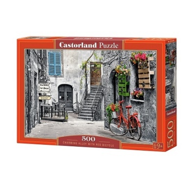 Puzzle 500 peças - Charming Alley com Bicicleta