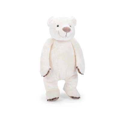Urso de peluche branco posicionado de pé
