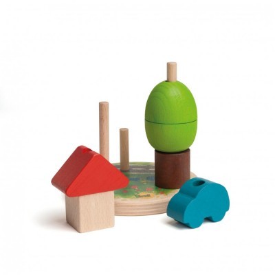 Tábua de Encaixe Cidade em Madeira