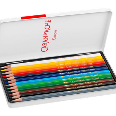 Lápis de Cor Caran D'Ache Fancolor Aguareláveis- Caixa de 12