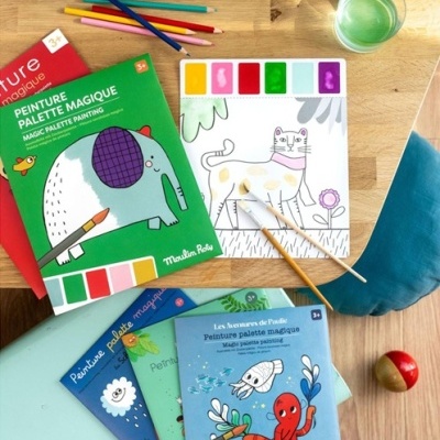 Ilustrações para Colorir Paleta Mágica - Moulin Roty