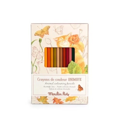 Cópia de Cópia de Lápis de Cor e Cartões para Colorir Animais - Moulin Roty