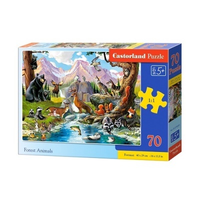 Puzzle 70 Peças - Animais da Floresta