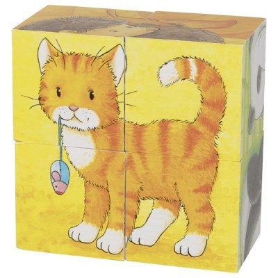 Puzzle de Cubos Animais Bebé II Goki