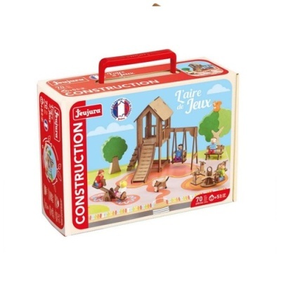 Conjunto de construção JEUJURA parque infantil em embalagem com pega vermelha