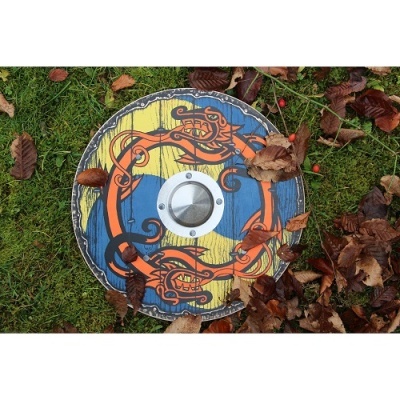 Escudo Viking Redondo em Madeira