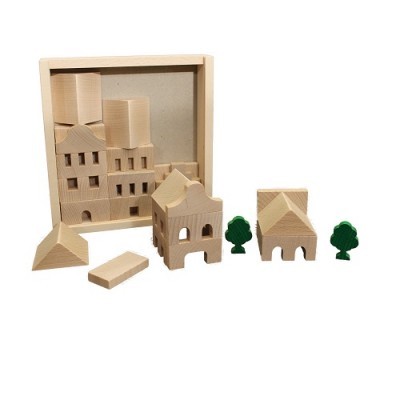 Conjunto de Arquitetura em Madeira - 41 Peças