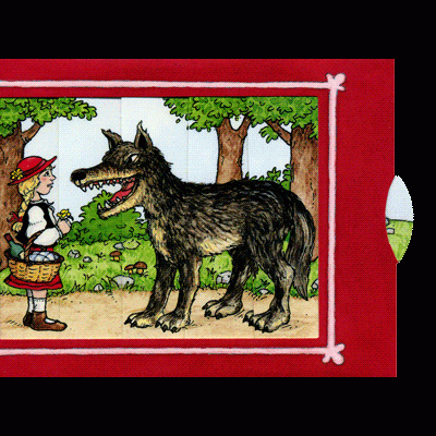 Postal Animado - Capuchinho Vermelho