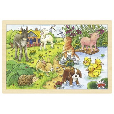 Puzzle 24 peças em madeira Animais Bebé