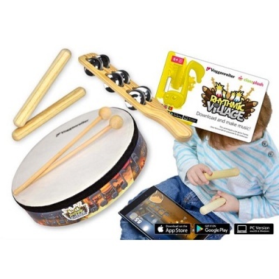 Conjunto de Percussão com APP de Aprendizagem