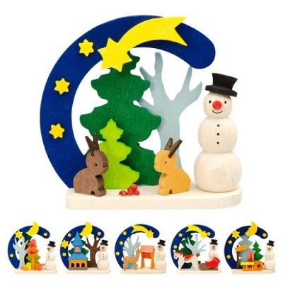 Enfeite p/ Árvore de Natal - Boneco de Neve c/ Arco (Unidade)