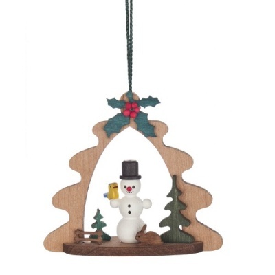 Enfeite para Árvore de Natal - Boneco de Neve na Floresta