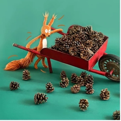 Esquilo de Peluche Ecole des Loisirs - Moulin Roty