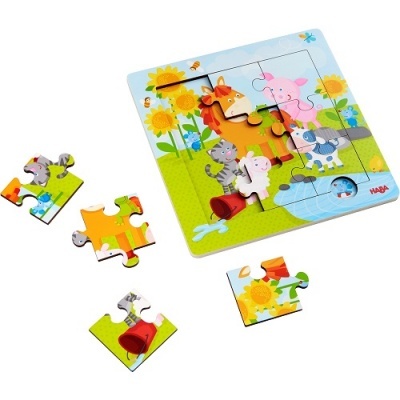 Puzzle Animais Amigos em madeira