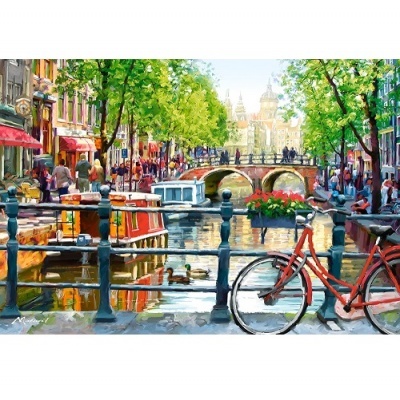 Puzzle 1000 peças - Paisagem de Amesterdão
