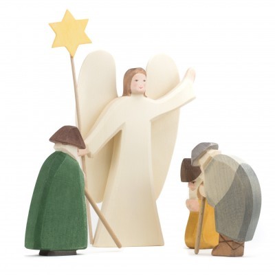 Anjo com Estrela em Madeira Ostheimer