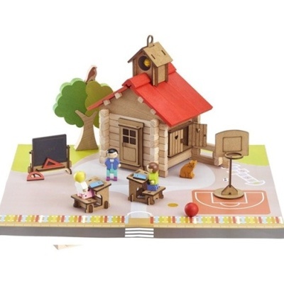 Escola da Vila - Construção em Madeira com 125 Peças