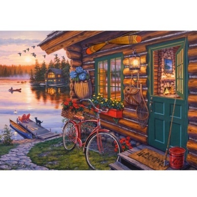 Puzzle 1000 Peças - Cabana do Lago