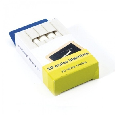 Caixa com 10 Giz Branco