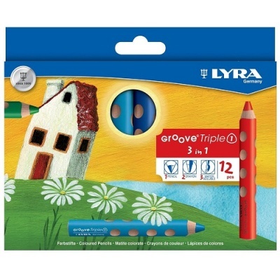 Lápis de Cor Lyra Groove Triple 1 - Caixa de 12