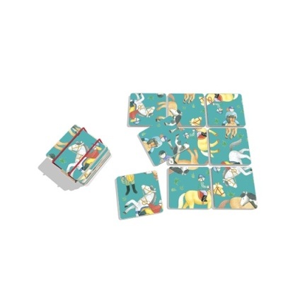 Puzzle em Madeira 9 peças - Cavalos