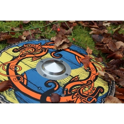 Escudo Viking Redondo em Madeira