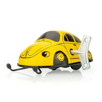 Carro de Metal c/ Corda (não cai da mesa) Amarelo