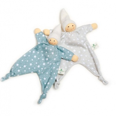 Doudou Orgânico Estrelinhas Cinzento