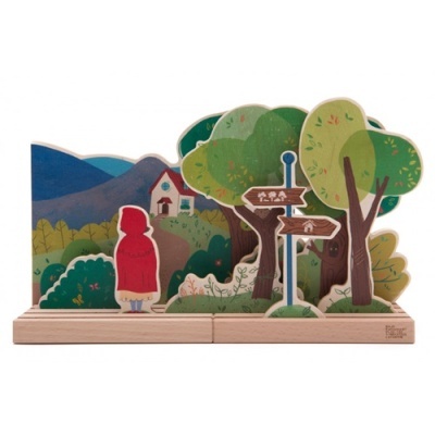 Teatro de madeira do Capuchinho Vermelho