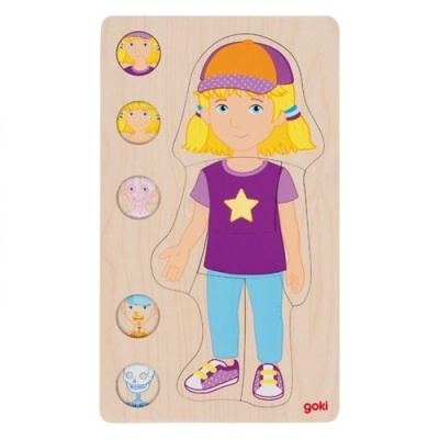 Puzzle Camadas em Madeira - Corpo Humano (Rapariga)