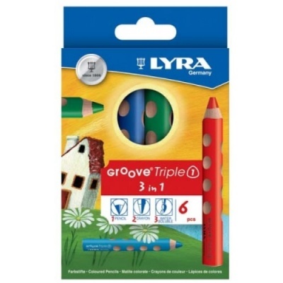Lápis de Cor Lyra Groove Triple 1 - Caixa de 6
