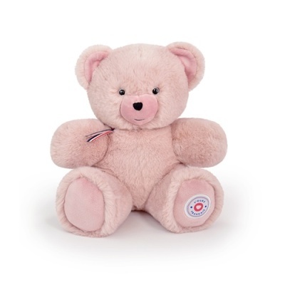 Urso de Peluche Francês Articulado Rosa 35cm