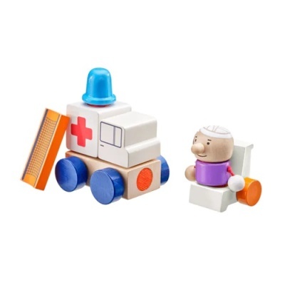 Ambulância em Madeira c/ Velcro - Klettini®