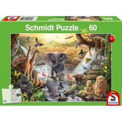 Puzzle 60 Peças - Animais de África