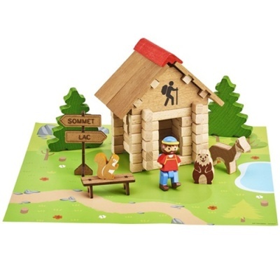 Cabana de Montanha - Construção em Madeira com 55 Peças